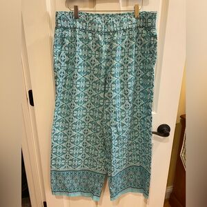 Linen blend summer wide leg pants